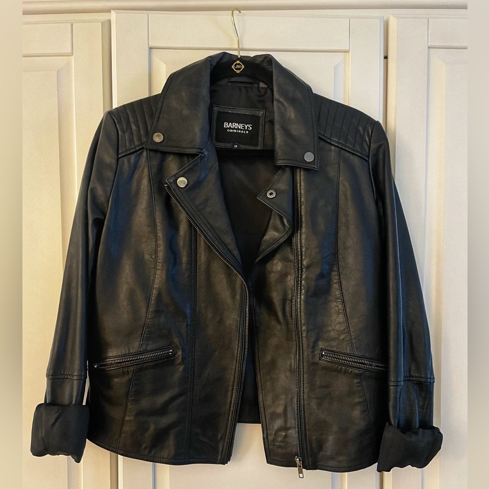 Barney's Originals Belina real leather jacket size US 10/ UK 14